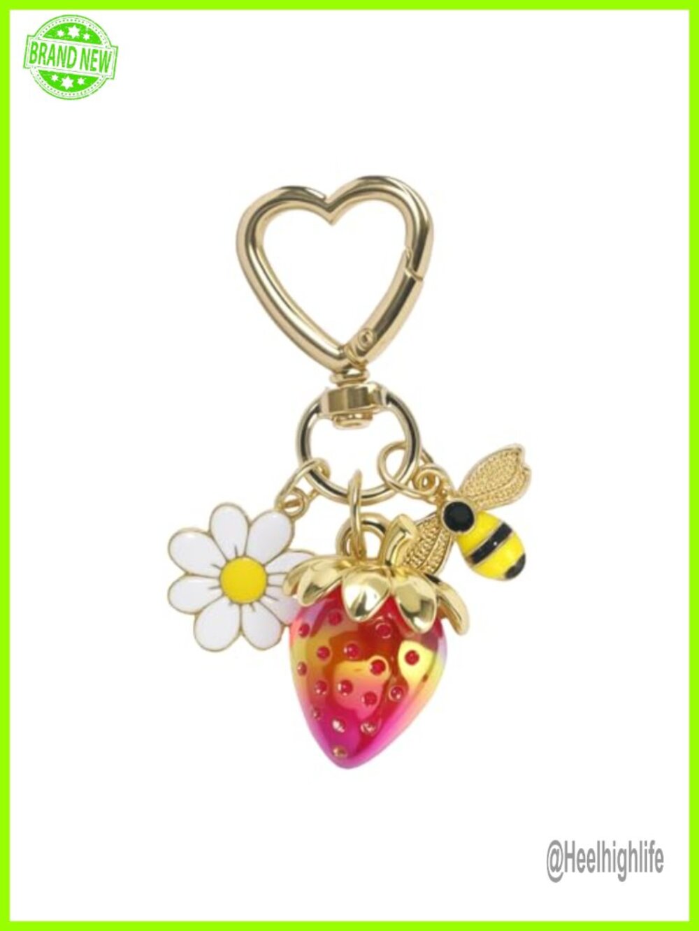 Cherry Strawberry Bag Charm Keychain Purse Accessory Kawaii Handbag Charm